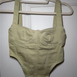 Zara Light Green Corset Top